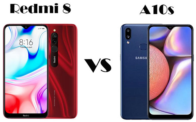 مقایسه گلکسی A10s و شیائومی Redmi 8